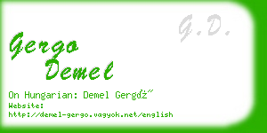 gergo demel business card